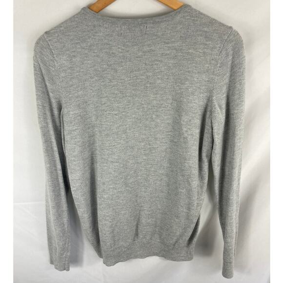 Liz Claiborne Career Floral Texture Grey Pullover Sweater Size Small - Picture 4 of 4